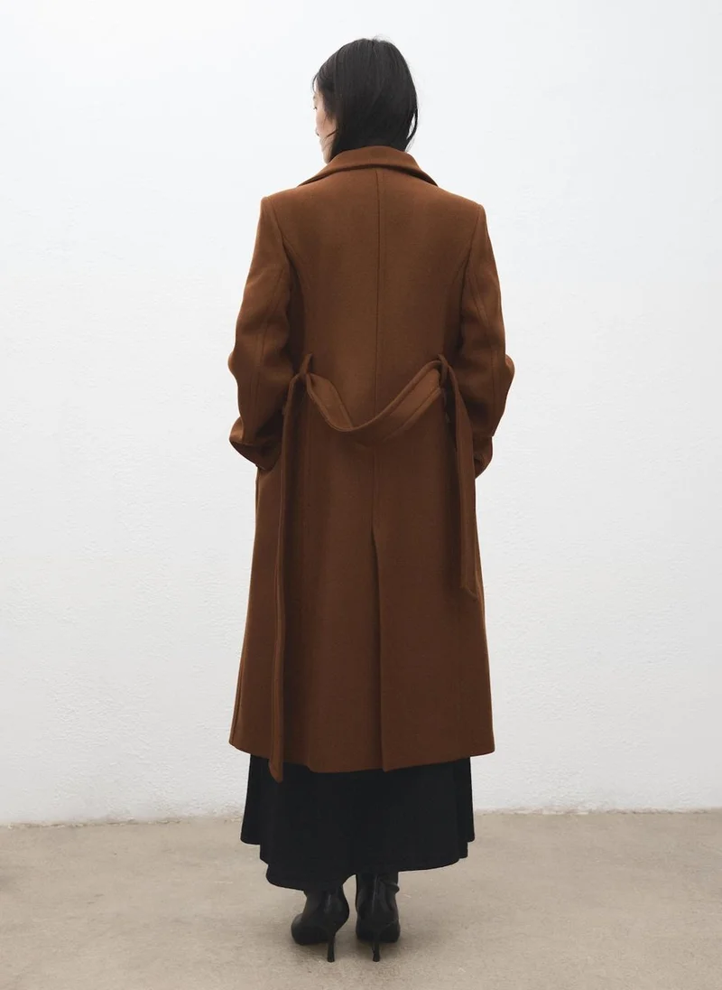 مانجو Manteco wool coat with belt